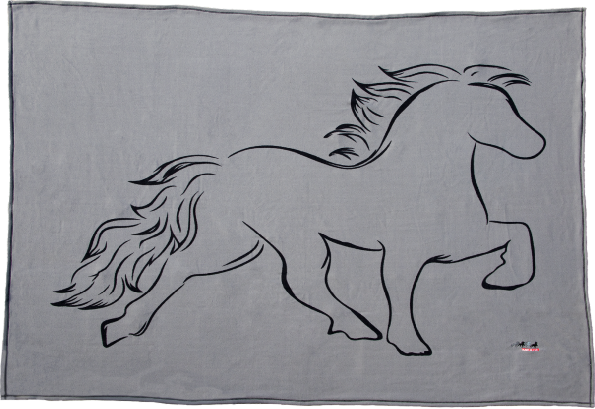 Fleece tæppe med hest
