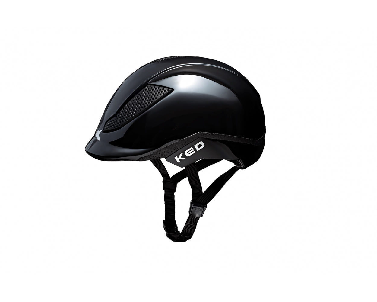 KED Pina Børne Ridehjelm Black Glossy